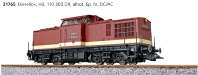 ESU 31765 - H0 - Diesellok V 110, DR, Ep. IV - AC/DC-Sound